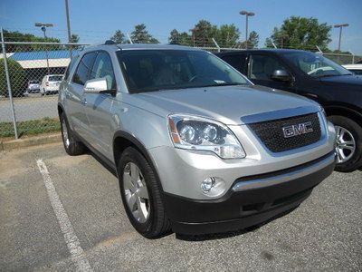10 acadia 3.6l v-6 cyl silver paint leather 3rd row clean carfax fwd 4 door slt