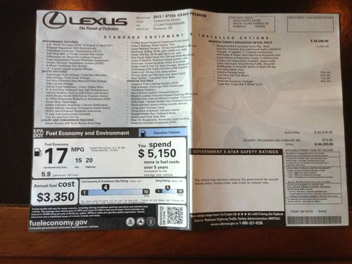 2013 lexus gx460 premium sport utility 4-door 4.6l