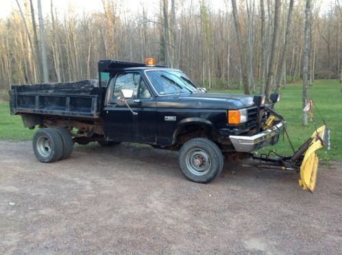 1988 ford f-350 4x4  w/ plow and dump bed