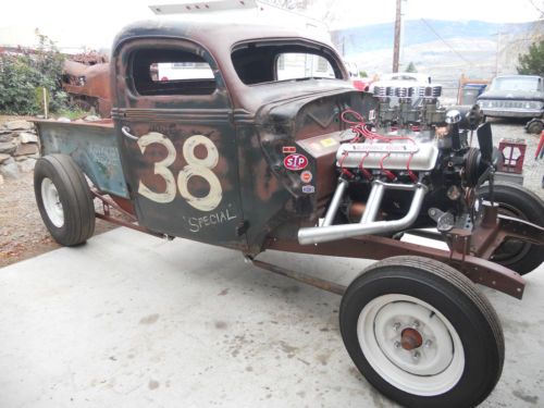 1938 ford truck 1936 1937 gasser hot rod rat rod project drag race 303 olds