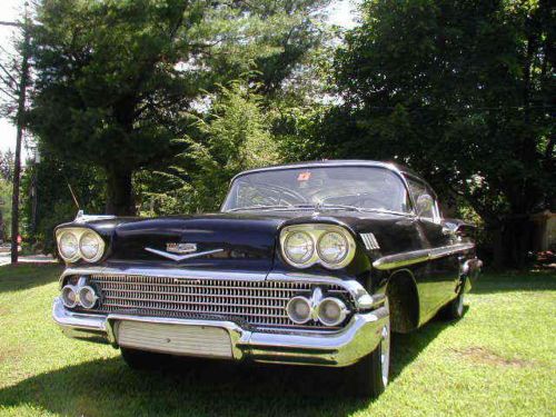 1958 chevy impala 2 dr ht black automatic cruiser skirts