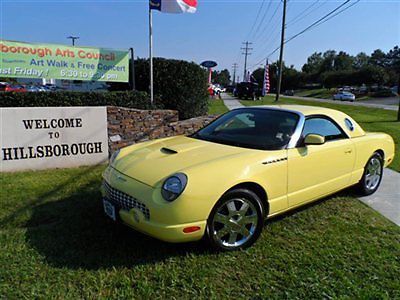 2002 thunderbird hardtop and softop in inspiration yellow with low low miles!