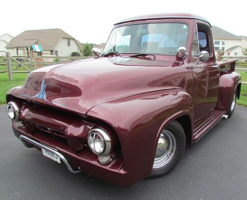 1954 ford f-100 pickup truck restored condition burgundy 302-4v engine
