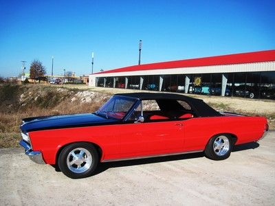 1965 pontiac le mans conv't!! red/red!! 350/auto!! like new!!