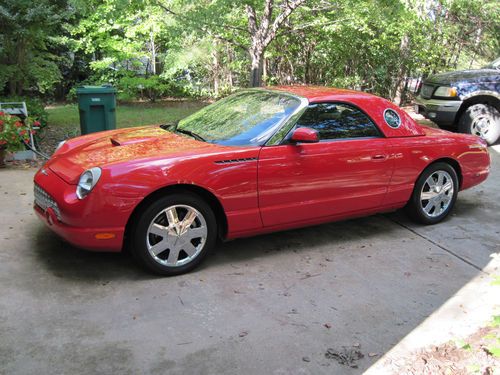2002 ford thunderbird convertible low miles with ford extended warranty