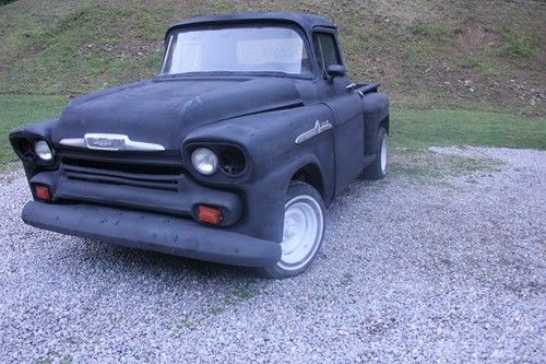 1958 chevy apache 3100 chevrolet run's rat rod restore title shipping offered