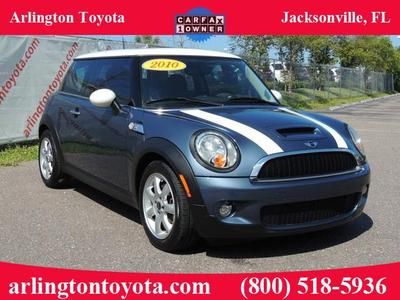 2010 mini cooper s hatchback 1.6l low miles white roof rally stripes