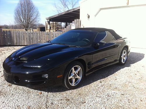 1999 pontiac trans am ws6 convertible - black on black - beautiful car!!