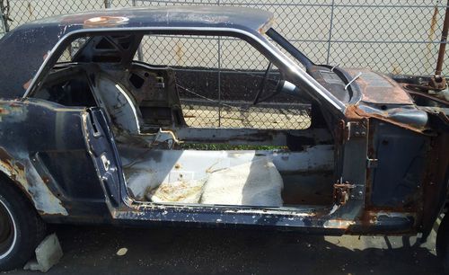 1965 ford mustang stripped rolling chassis coupe body