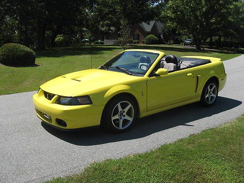 2003 mustang cobra convertible terminator supercharged zinc yellow bone stock