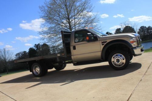 08 ford f550 xlt 4x4 6-speed manual 6.4l diesel 80k miles flat bed shipping