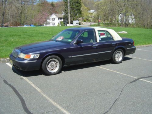 2001 mercury grand marquis ls sedan 4-door 4.6l dark blue with tan leather int