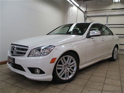 09 mercedes benz c300 4-matic awd in white!  heated seats, moonroof, and mint !!