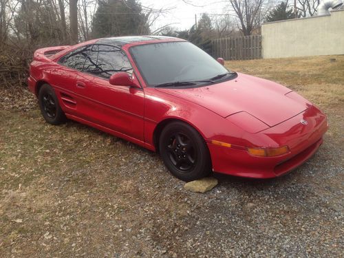 1991 toyota mr2 5 speed t top red