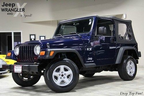 2006 jeep wrangler x 4x4 midnight blue 6 speed manual clean softop wow!$$