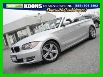 2009 bmw 128 convertible one owner! loaded! black top! bluetooth! alloy wheels!