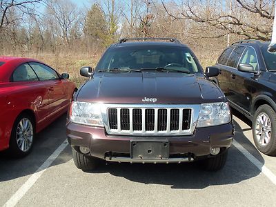 Low reserve 04 grand cherokee limitedawd burgandy black leather v8 one owner cln