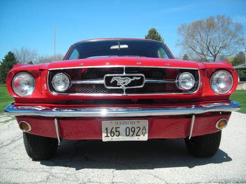 No reserve 65 mustang original red car pony interior great driver/collector!!