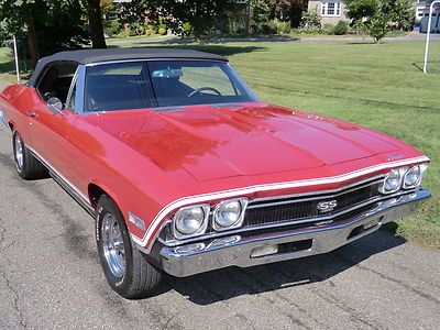 1968 chevrolet chevelle ss 396 convertible 138 code factory ss convertible red