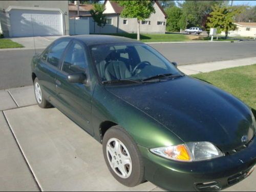 2001 chevy cavalier, cng, bi-fuel, low miles, green, and excellent condition