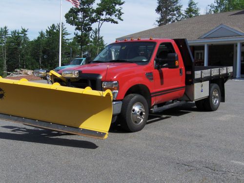 2011 350 ford 4x4 platform with 9 foot fisher plow