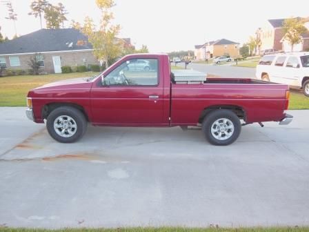 1997 nissan xe pickup, 5-speed, 119,561 miles, dark red exterior, tan interior