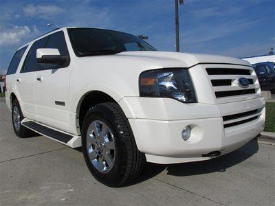 White suv limited chrome wheels leather moonroof air auto ac clean title finance