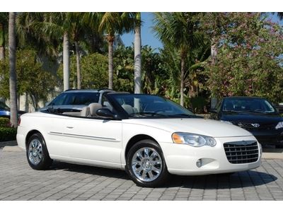2005 chrysler sebring limited convertible low miles premium leather/suede cd