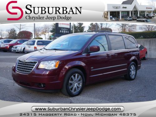 2009 burgundy 25th anniversary chrysler town &amp; country touring w/ dvd 1 owner