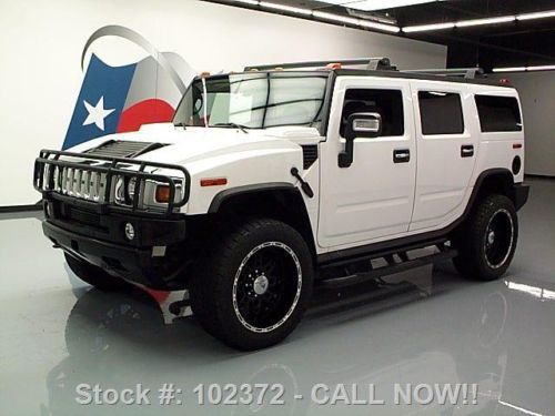 2007 hummer h2 4x4 heated leather side steps 22&#039;s 59k texas direct auto