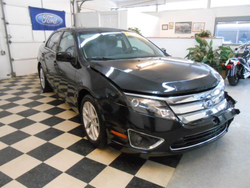 2012 ford fusion sel 13k no reserve salvage rebuildable leather good airbags