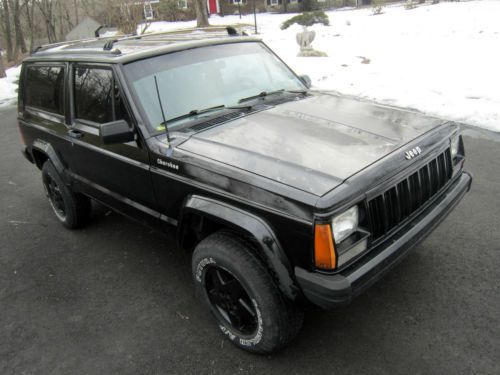 No reserve 1991 jeep cherokee sport utility 2-door 4.0l 4x4 navigation nice tire