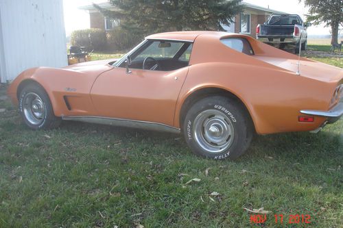 1973 chevrolet corvette coupe stingray orange 350 4 speed