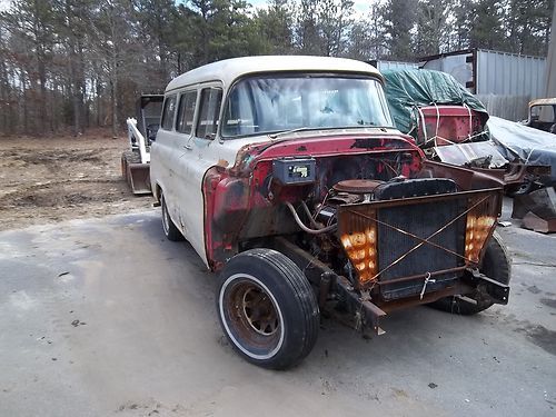 1955 chevrolet suburban carryall with rear clam shell tail gate 350 350