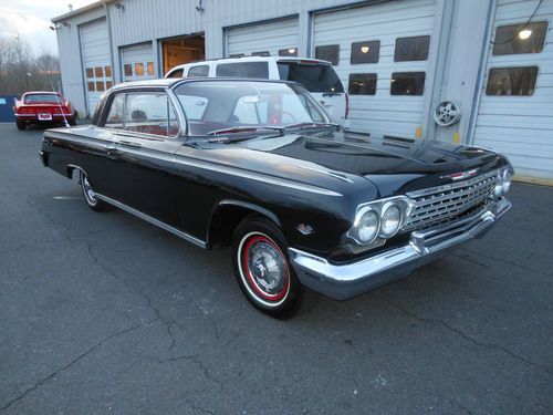1962 chevrolet impala ss 327 4spd code 900 black red interior