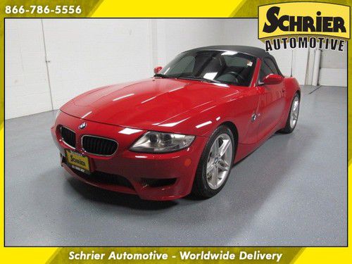 2007 bmw z4 m roadster convertible red/black heated leather 1 owner