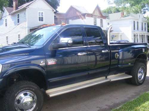 Royal blue with chrome package/led lights/chrome stacks/tool box/dually/new tire