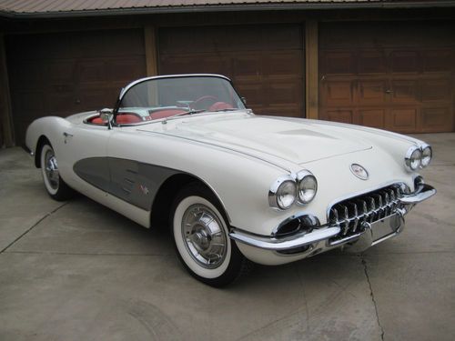 Very nice, restored,1958 corvette, two 4 barrel carbs, classic, like new, "l@@k"