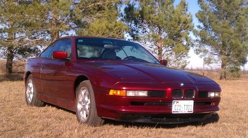 1991 bmw 850i coupe, rear spoiler, rebuilt engine, new calypso red paint
