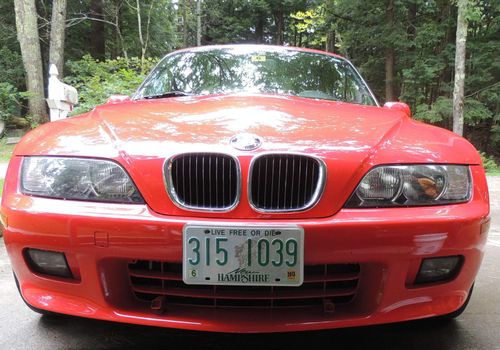 2001 cherry red bmw z3 convertable low mileage