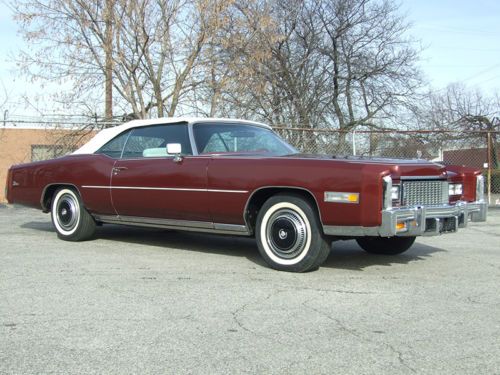1976 eldorado convertible coupe. power top, leather, highly optioned. 703 miles*