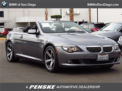 2008 bmw 650i convertible low miles sport package premium hi-fi sound system