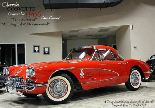 1960 chevrolet corvette *true survivor* only 6956 miles &amp; 100% original 1owner!