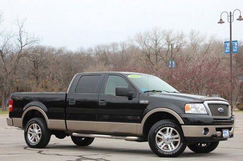 06 ford f-150 4x4 4wd awd 5.4l v8 automatic leather black crew cab lariat cd