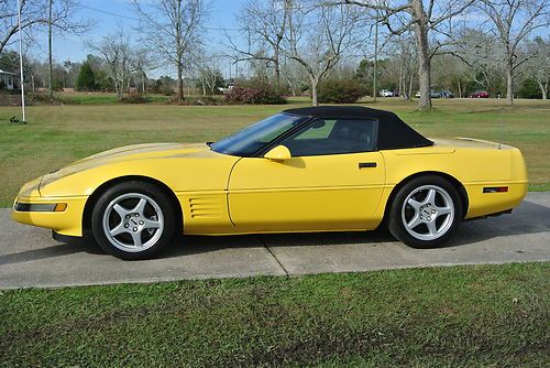 1992 corvette convertible 5.7 v8 6 speed yellow w/ black leather amazing driver