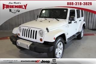 2011 jeep wrangler unlimited 4wd 4dr sahara matching hard top certified warrnty