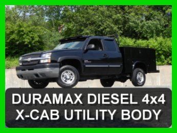 2003 chevy 2500hd 4x4 4wd x-cab utility body - 6.6l duramax diesel - no reserve