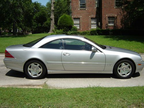 2002 mercedes-benz cl600 coupe 2-door 5.8l v12 silver exterior charcoal leather