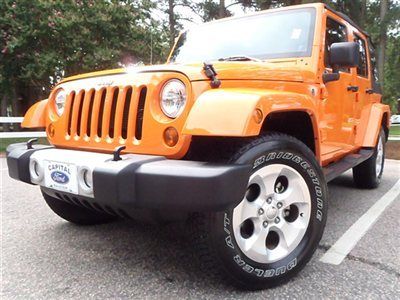 Sahara jeep wrangler unlimited 4wd low miles 4 dr suv manual gasoline 3.6l smpi