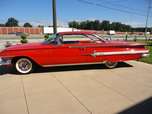 1960 impala red on red 348 low mileage houndstooth clean southern car